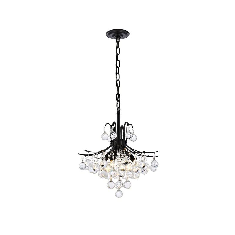 Elegant Lighting Toureg 16 inch black pendant