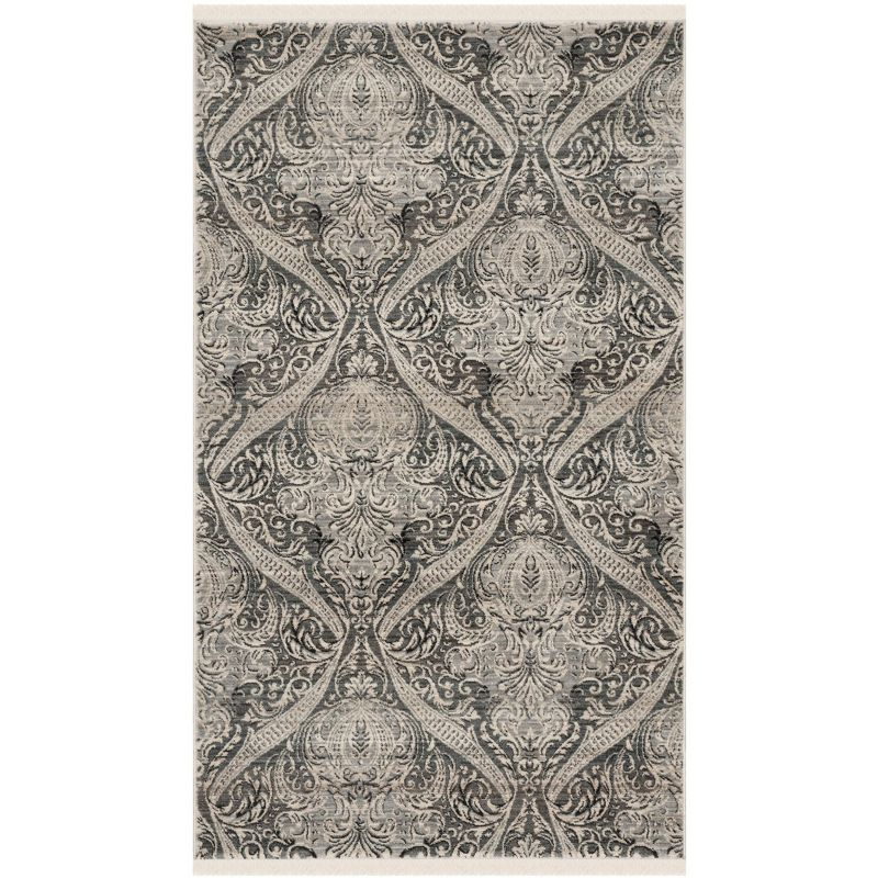 Vintage Persian VTP473 Power Loomed Indoor Area Rug - Grey/Charcoal - 4'x6' - Safavieh