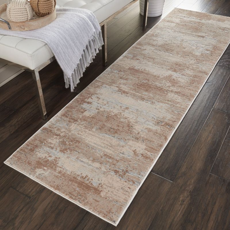 Nourison Rustic Textures Modern Indoor Area Rug Beige 2'2" x 7'6"