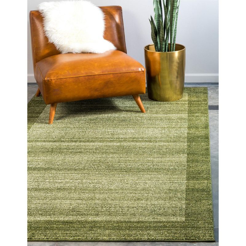 Unique Loom Del Mar Collection Area Rug - Abigail (4' 1" x 6' 1" Rectangle Light Green/Ivory)