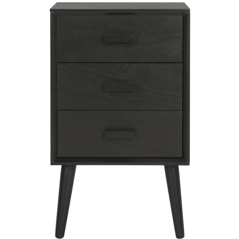 Pomona 3 Drawer Accent Table - CHS5700 - Black - Safavieh