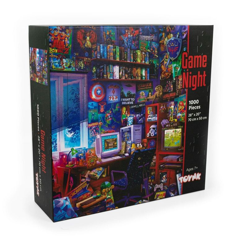 Toynk '80s Game Room Pop Culture 1000 Piece Jigsaw Puzzle By Rachid Lotf