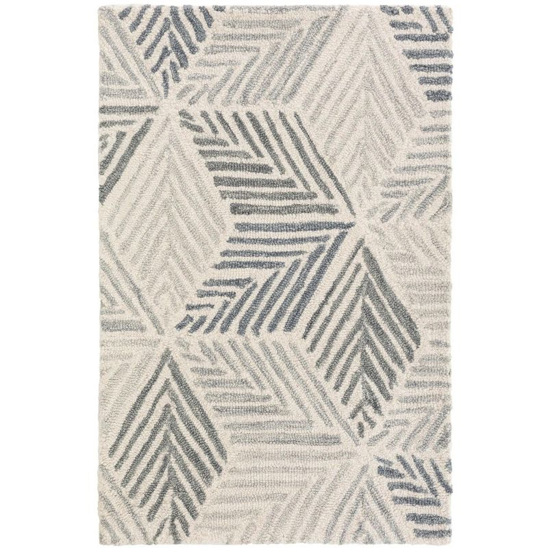 Karari Blue Hand Hooked Wool Rug