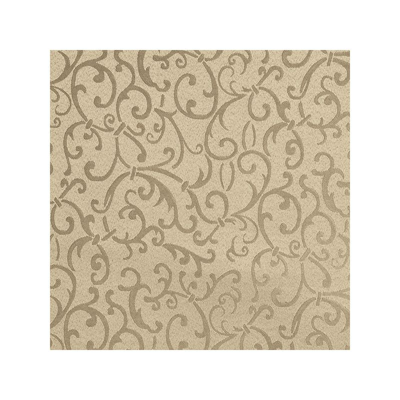 Collections Etc Insulated Scrolling Design Sheer Window Curtain Set with Tie Backs 54" x 84" Taupe