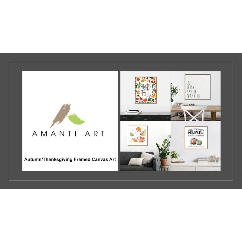 22"x22" Falling Leaves I by Katrina Pete Framed Wall Canvas - Amanti Art: Autumn Harvest Decor, Seasonal Canvas