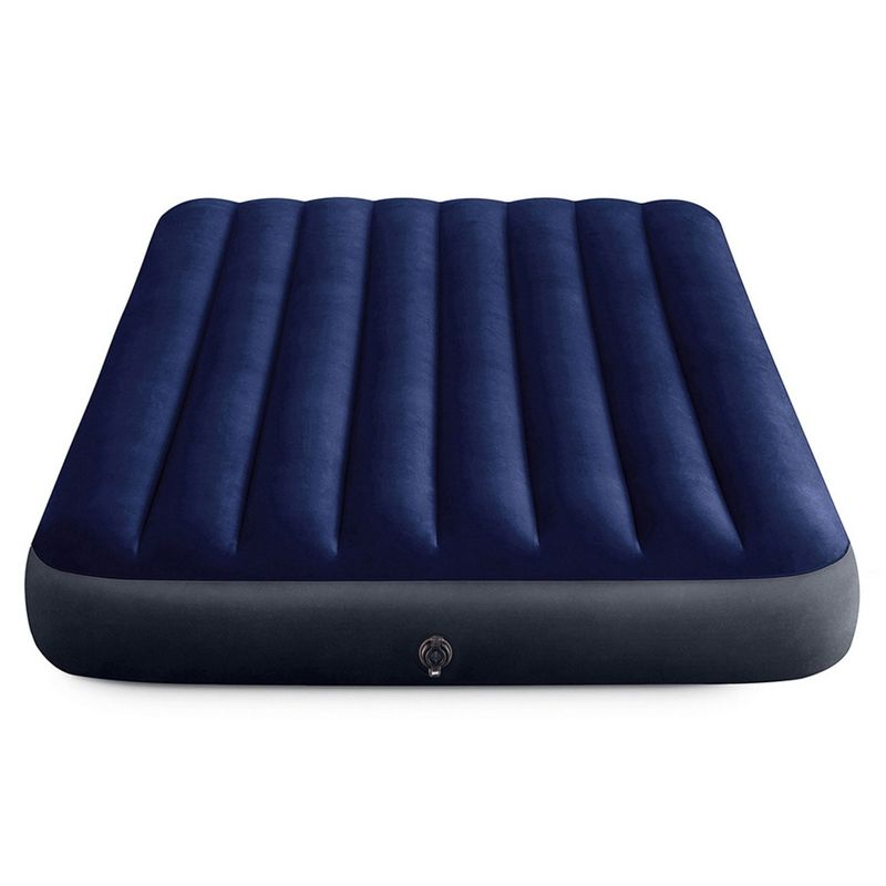 Intex 75 x 54 x 10 Inch Dura-Beam Fiber-Tech Vinyl Standard Downy Air Mattress with Plush Top and 2-in-1 Valve, Full (Pump Not Included)