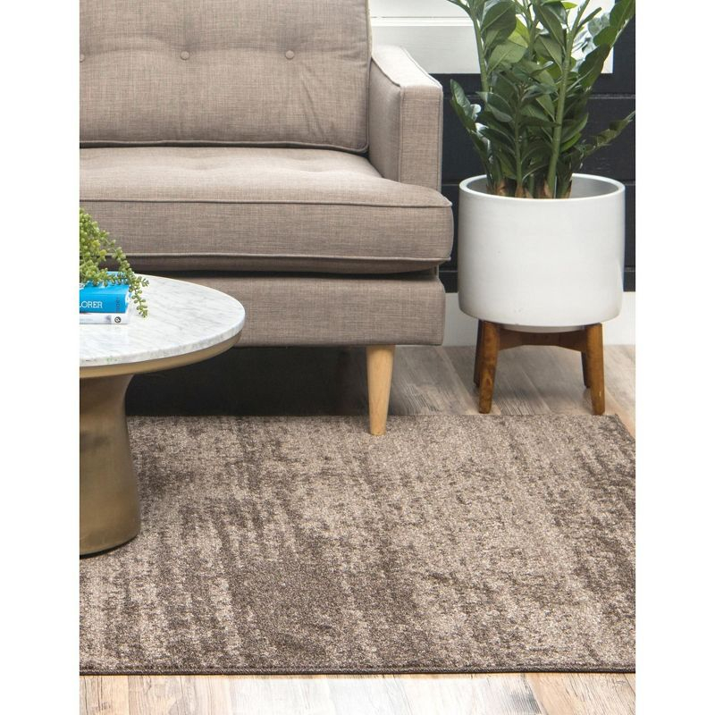 Unique Loom Del Mar Collection Area Rug - Lucille (5' 3" x 8' Rectangle Brown/Ivory)