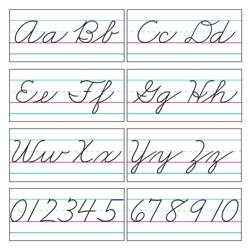 TREND Basic Alphabet Zaner-Bloser Cursive Bulletin Board Set