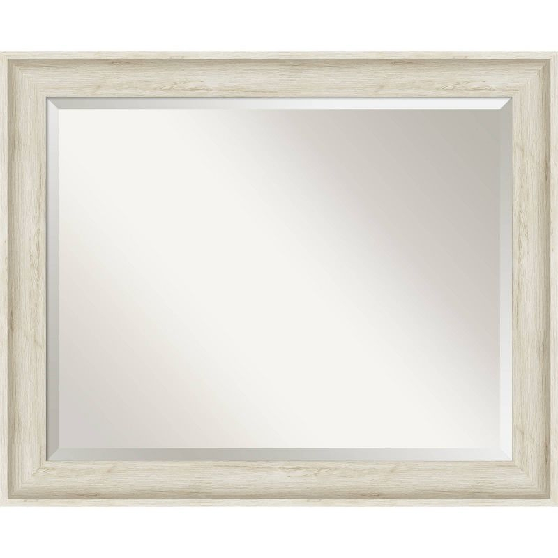 33" x 27" Regal Framed Bathroom Vanity Wall Mirror Birch Cream - Amanti Art: Beveled, Polystyrene Frame, Wall Mount