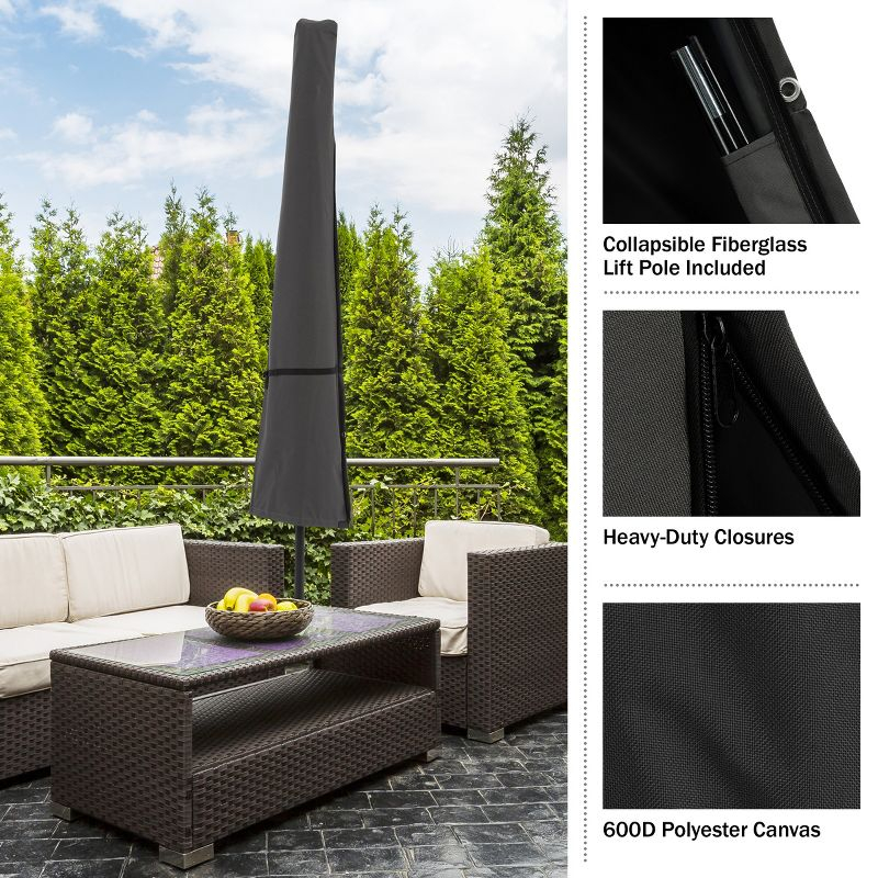 Nature Spring Patio Umbrella Cover – Heavy-Duty Waterproof Protection for Market Umbrellas