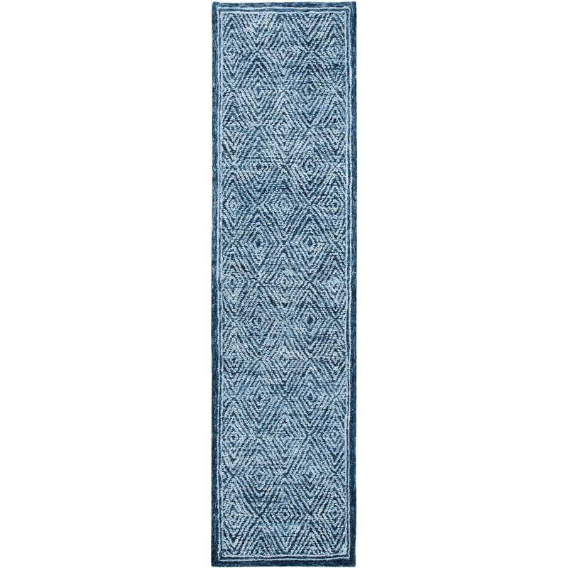Capri CPR217 Hand Tufted Runner Rug - Navy - 2'3"x9' - Safavieh.