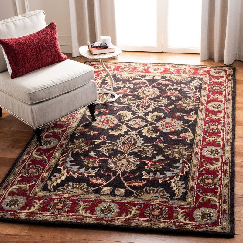 Heritage HG951 Hand Tufted Area Rug - Chocolate/Red - 6'x9' - Safavieh.