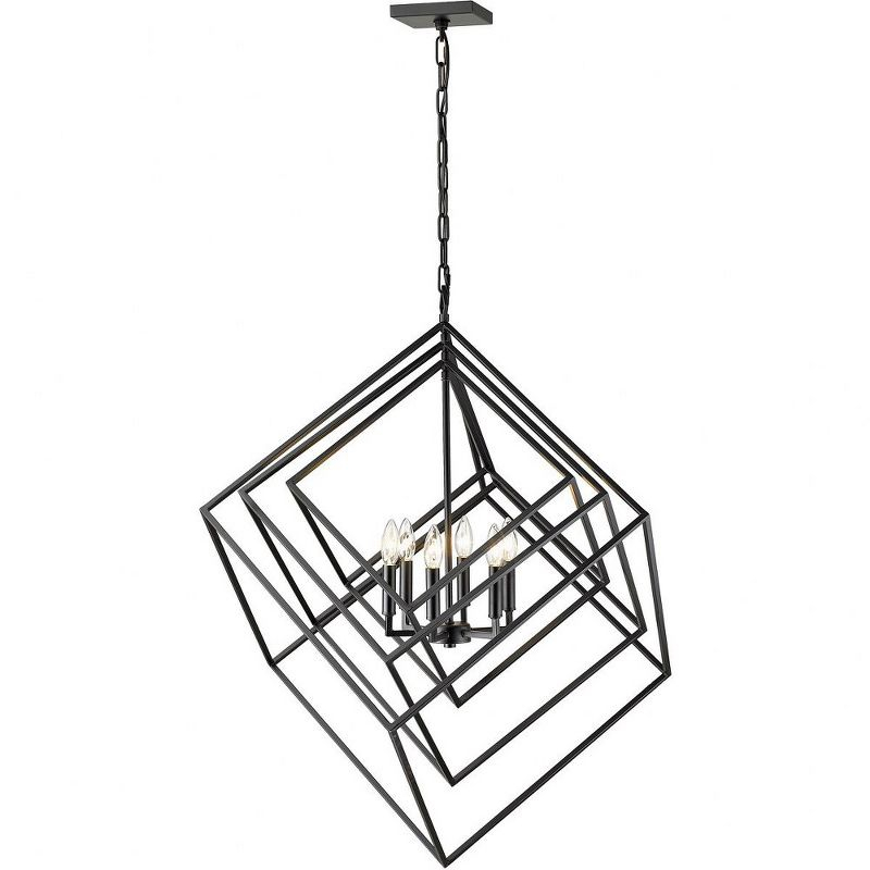 Z-Lite Euclid 6 - Light Chandelier in  Matte Black