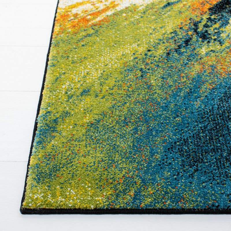 Galaxy GAL117 Power Loomed Area Rug - Blue/Yellow - 8'x10' - Safavieh.