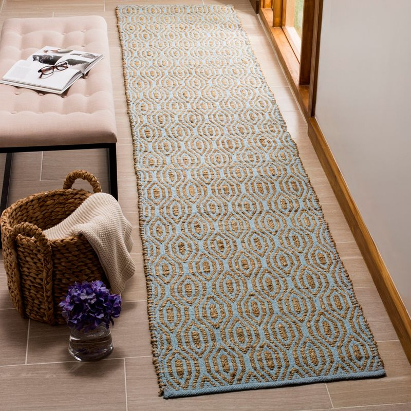 Cape Cod CAP822 Woven Indoor Runner Rug - Silver/Natural - 2'3"x12' - Safavieh