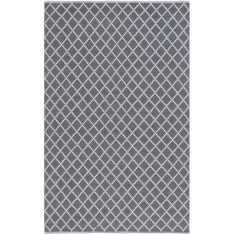 Montauk MTK706 Hand Woven, Flat Weave Indoor Accent Rug - Dark Grey/Ivory - 3'x5' - Safavieh