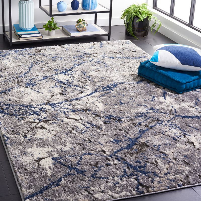 Petra PTA108 Power Loomed Indoor Area Rug - 5'3"x7'7" - Light Grey/Light Beige - Safavieh