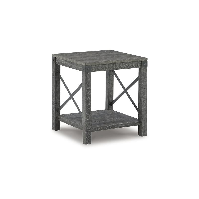 Signature Design by Ashley Casual Freedan End Table, Grayish Brown