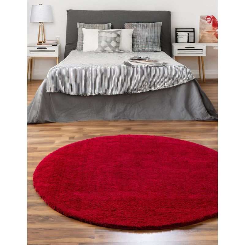 Unique Loom 6' 0 x 6' 0 Solo Calabasas Red Area Rug