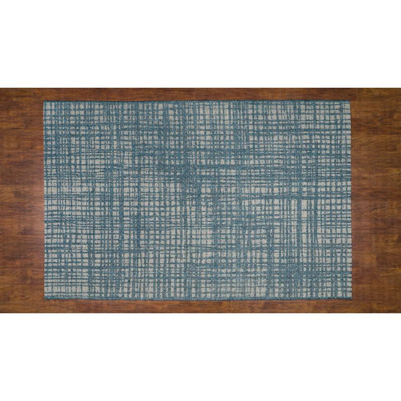 2'x3' Como Indoor/Outdoor Gael Blue Accent Rug - Momeni: Geometric Small Area Rug, Contemporary, All-Weather Design