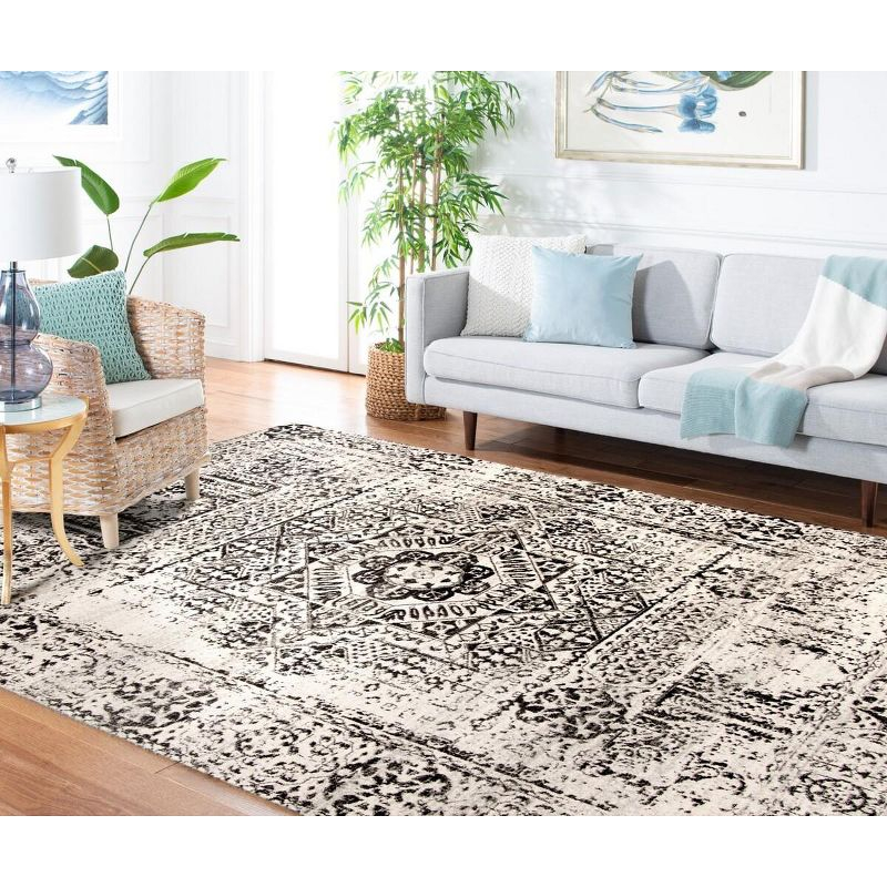 Evoke EVK260 Power Loomed Area Rug - Ivory/Black - 12'x18' - Safavieh.