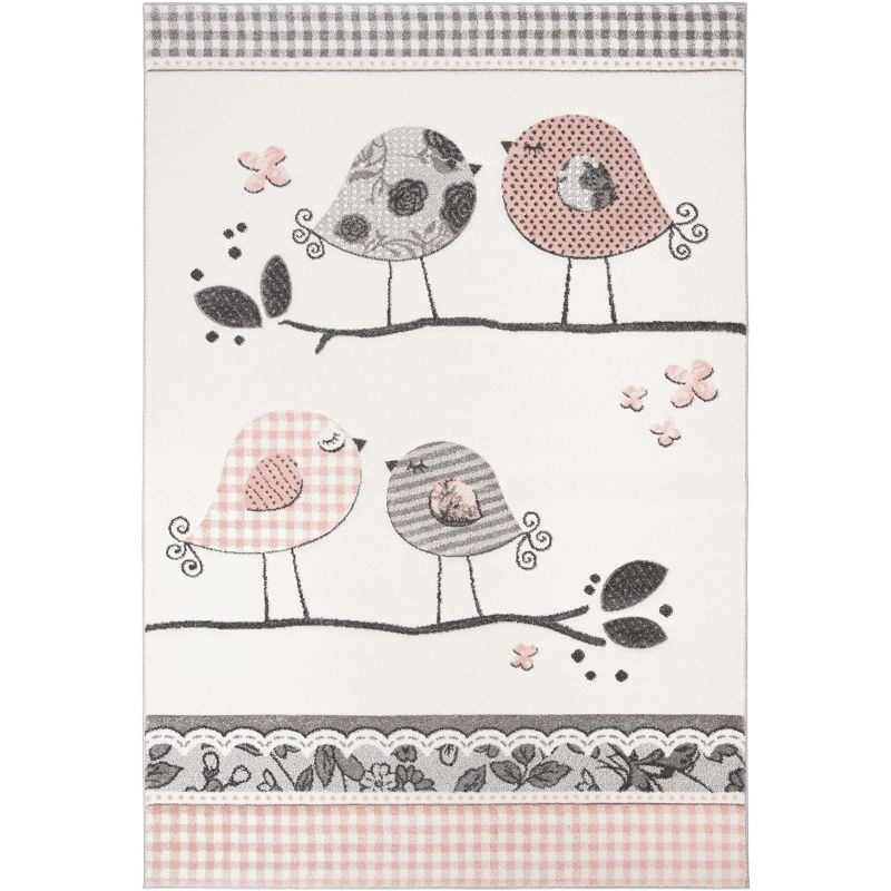 Carousel Kids CRK153 Power Loomed Area Rug - Pink/Ivory - 5'3"x7'6" - Safavieh.