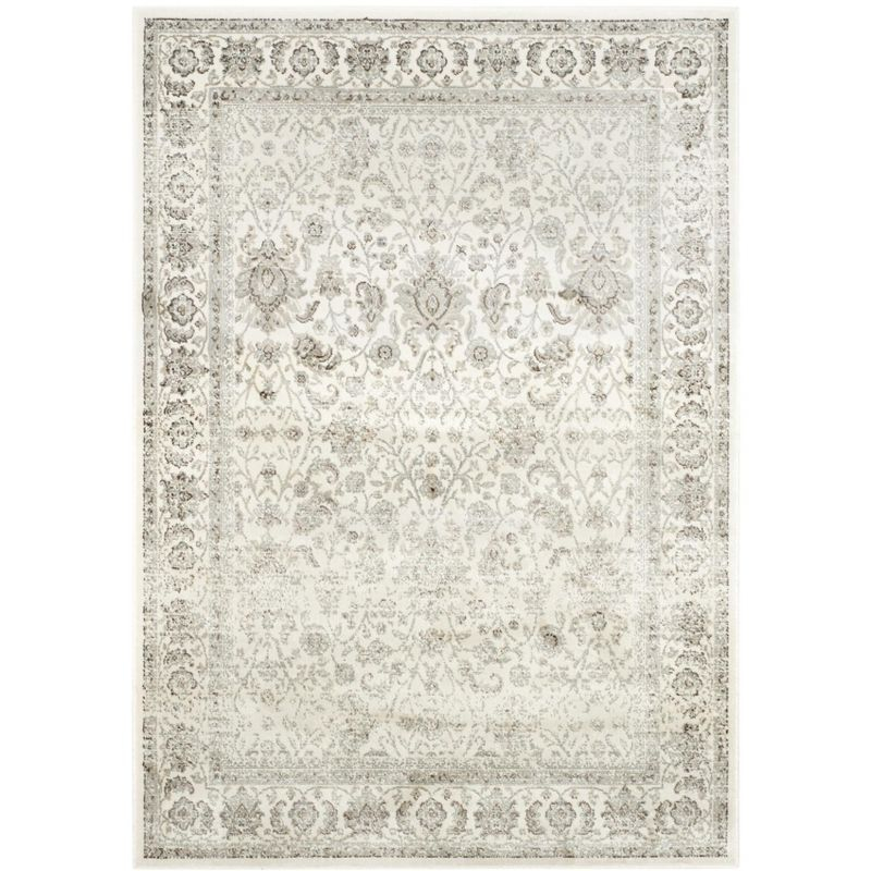 Persian Garden PEG607 Machine Made Indoor Area Rug - Ivory/Silver - 4'x5'3" - Safavieh