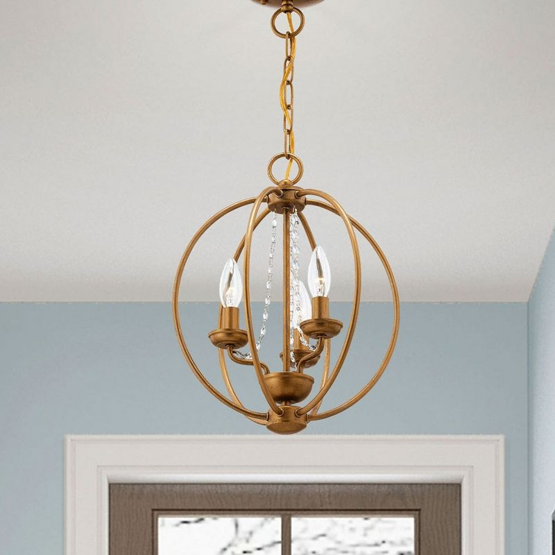 Livex Lighting Arabella 3 - Light Chandelier in  Antique Gold Leaf