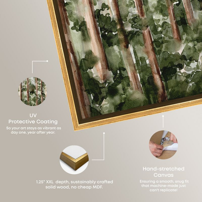Art Remedy Wildy Forest Landscape Wall Art, 36" x 45", Gold Frame