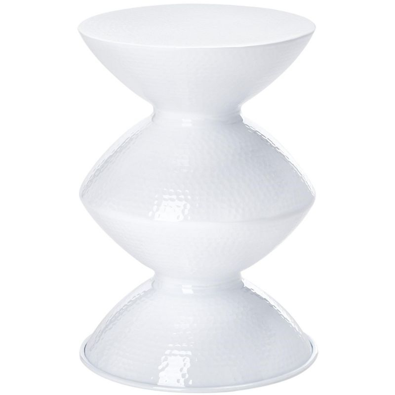 Guildsman Metal Table Stool - White - Safavieh