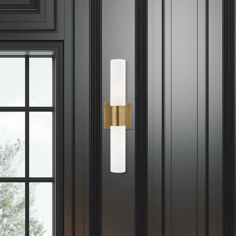 Livex Lighting Aero 2 - Light Vanity in  Antique Brass