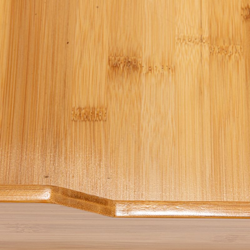 Glidez Bamboo and Steel Pull-Out/Slide-Out Storage Organizer for Under Cabinet Use - 1-Tier Design - Natural