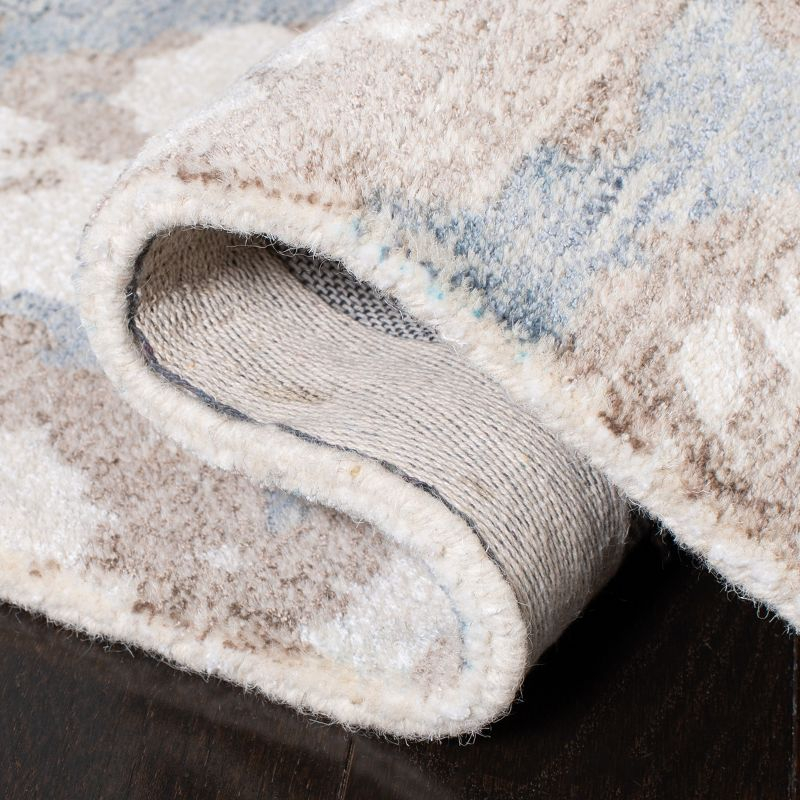 Restoration Vintage RVT112 Hand Tufted Indoor Area Rug - 6'x6' - Light Brown/Ivory - Safavieh