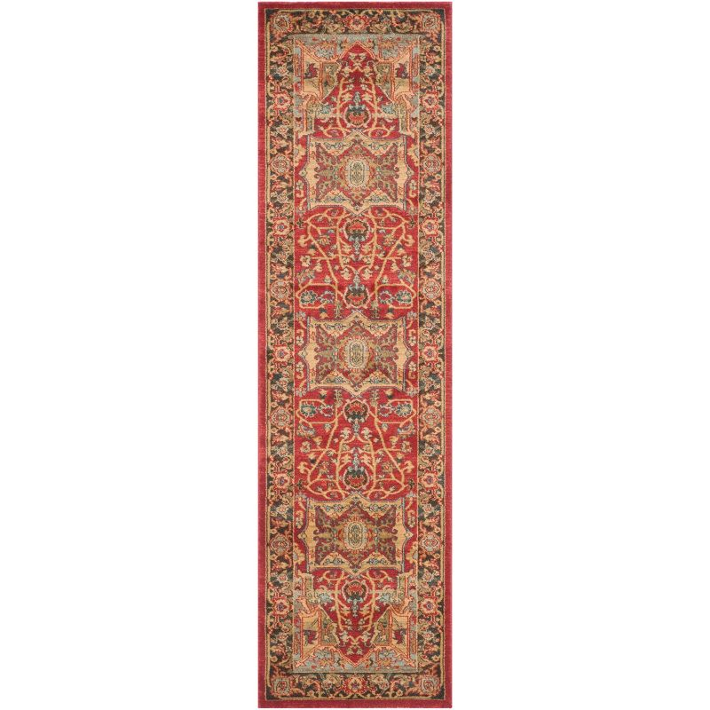 Mahal MAH625 Power Loomed Runner Rug - Natural/Navy - 2'2"x14' - Safavieh.