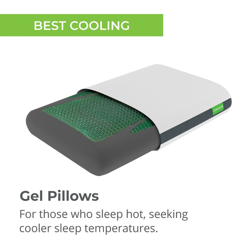 Cariloha Luxurious Cooling Geltop Pillow | King |White | 38"x20" | Viscose Material | Naturally breathable, Hypoallergenic, and Moisture wicking