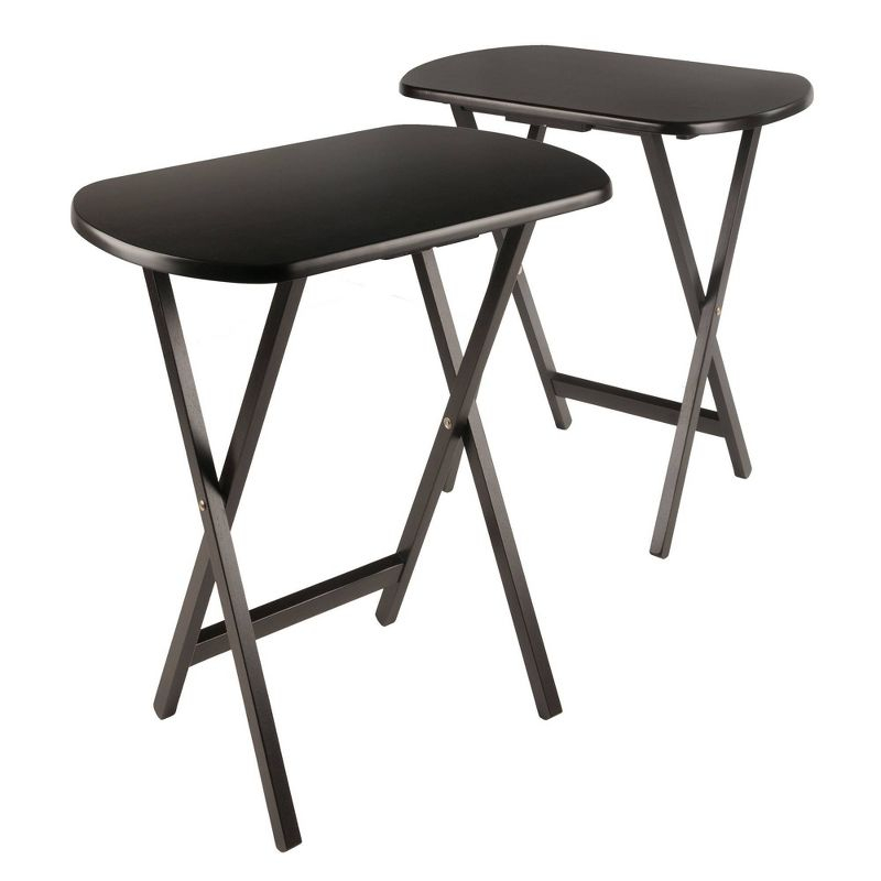 2pc Cade Oversize Oblong Snack Table Coffee - Winsome: No Assembly, Wood Frame, 25lb Capacity