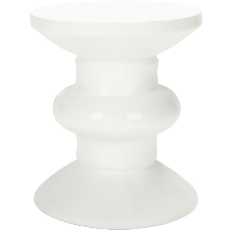 Jiraiya Concrete Accent Stool - Indoor/Outdoor - VNN1033 - White - Safavieh