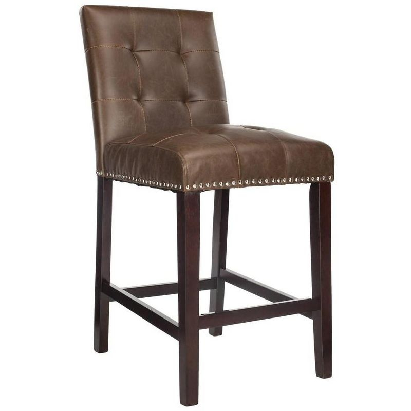 Nikita Counter Stool (Set of 2) - BST6303 - Brown/Espresso - Safavieh