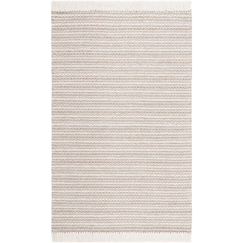 Natura NAT208 Handmade Indoor Area Rug - Taupe / Ivory - 6'x9' - Safavieh