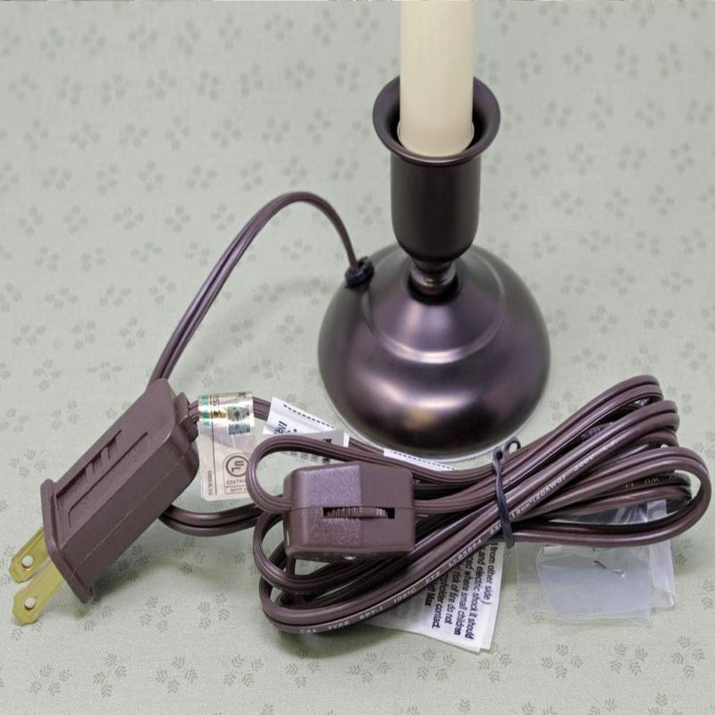 IMC Cape Cod Electric Candle with Steady Lighting- Antique Bronze, 9.5in (Qty 1)