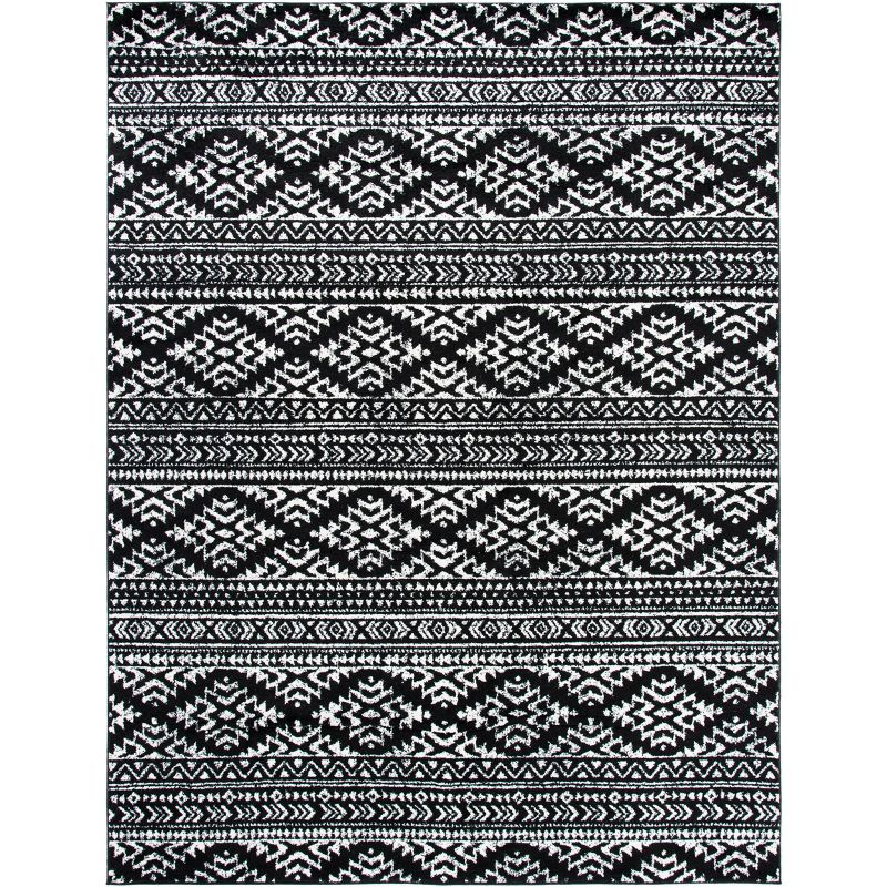 Tulum TUL272 Power Loomed Area Rug - Black/Ivory - 8'x10' - Safavieh.