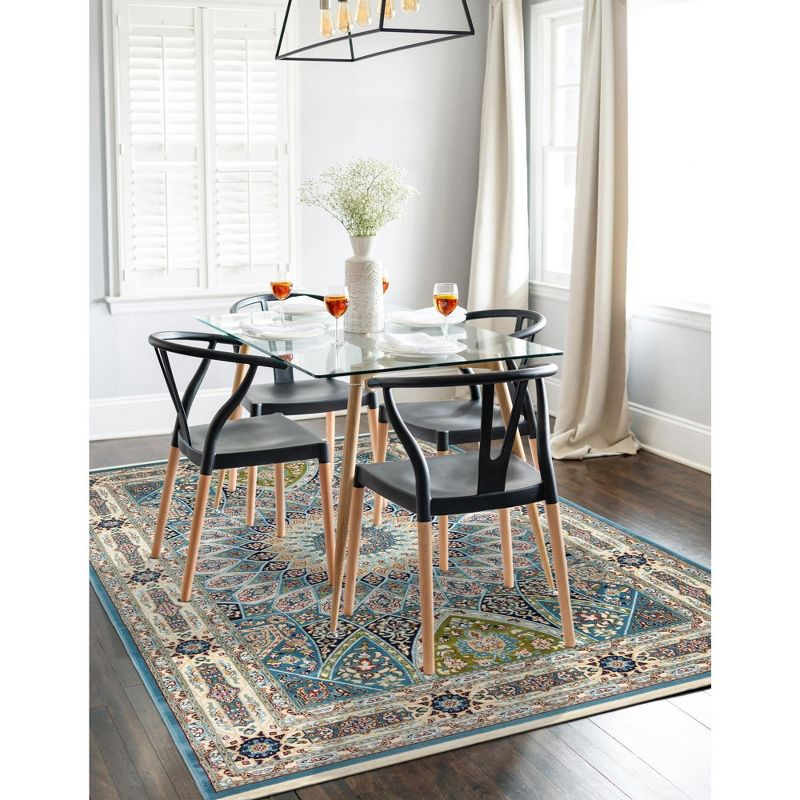 Unique Loom Narenj Collection Area Rug - Adams (5' 1" x 8' Rectangle Blue/Burgundy)