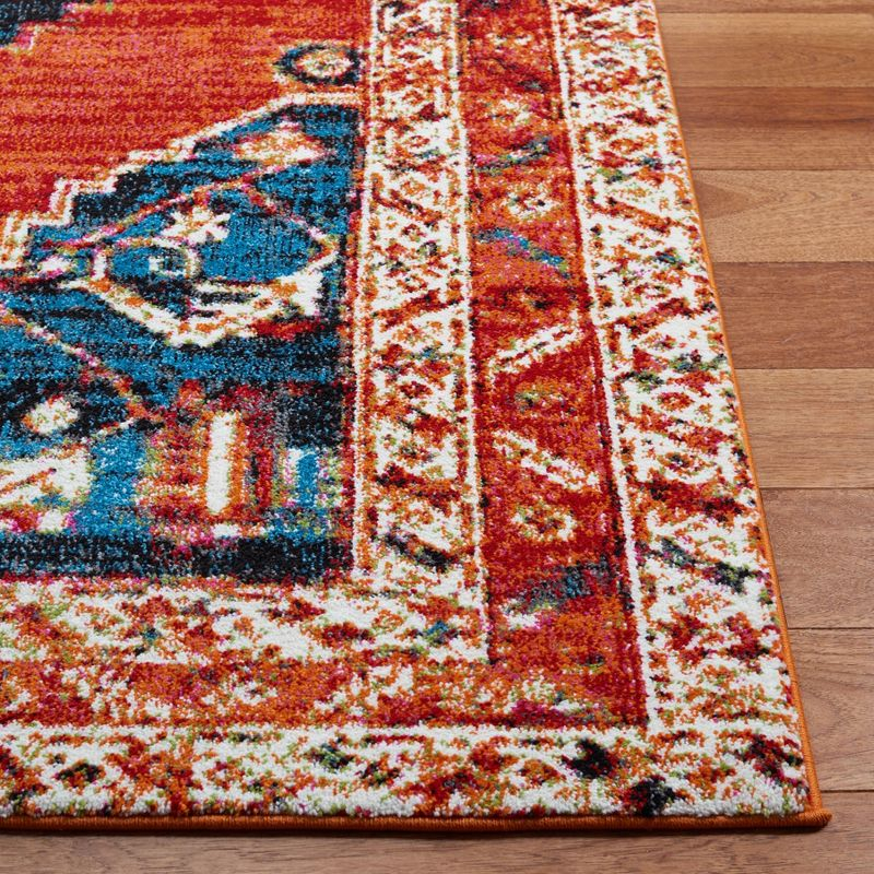 Vintage Hamadan VTH228 Power Loomed Runner Rug - Red/Navy - 2'3"x10' - Safavieh.