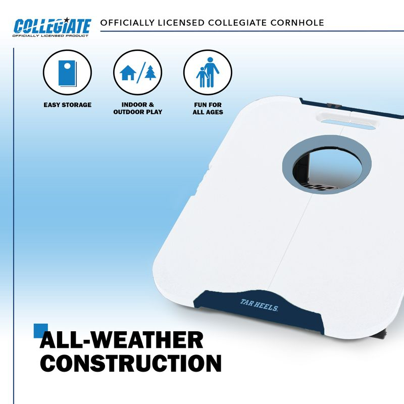 NCAA North Carolina Tar Heels All-Weather Travel Cornhole Set
