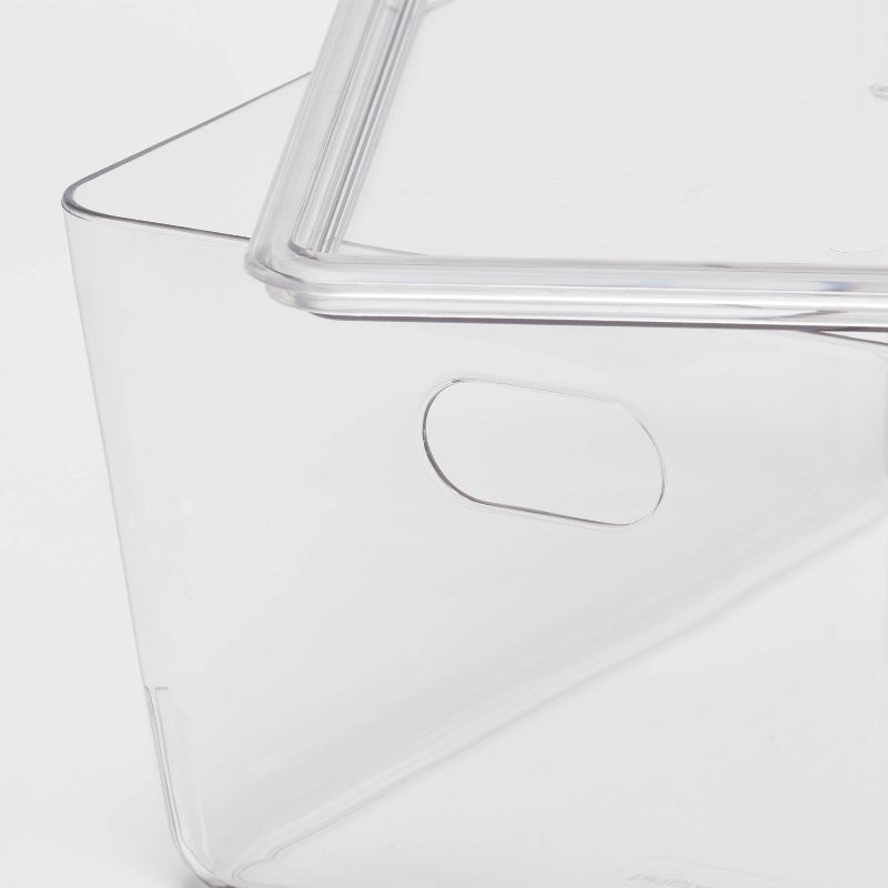 4L Stacking Clear Bin with Lid - Brightroom™: PET, Lidded, Stackable, Universal Storage, 10.15"x6.81"x4.52"