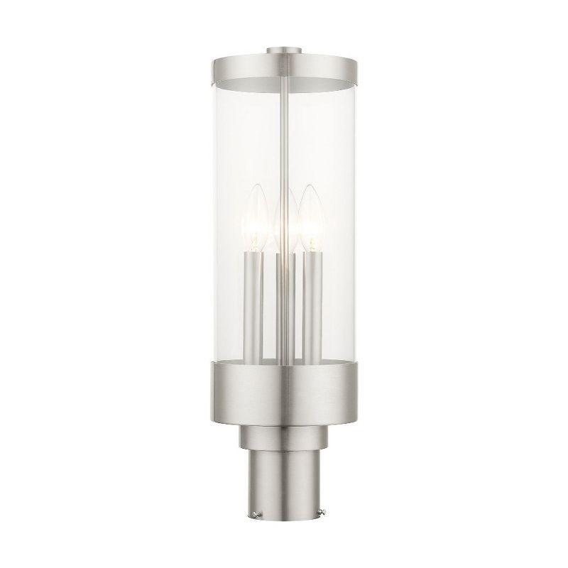 Livex Lighting Hillcrest 3 - Light Post Light in  Brushed Nickel