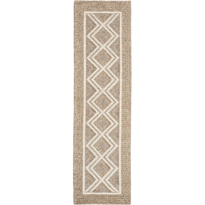 Vermont VRM212 Hand Woven Indoor Runner Rug - Beige/Ivory - 2'3"x12' - Safavieh