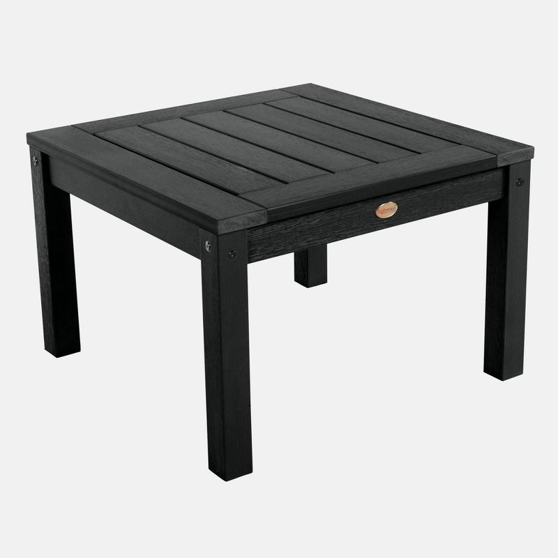 Adirondack Side Table Black - Highwood: Weather-Resistant Poly Lumber, 12-Year Warranty, Stainless Steel Hardware