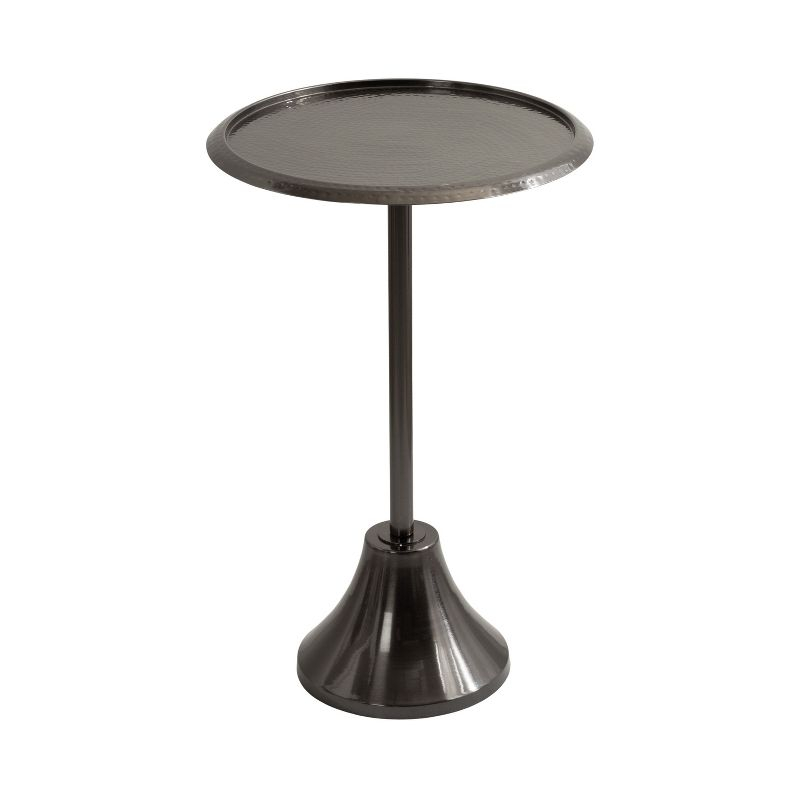 Kate and Laurel Sanzo Metal Side Table, 15x15x24, Pewter