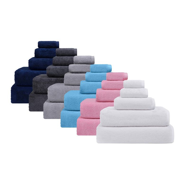 Depera Home 4pc Puresoft Turkish Washcloth Set Navy Blue